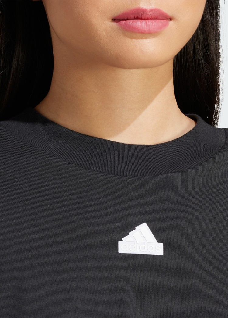 Футболка женская Adidas W FI 3S TEE черная IP1571 изображение 5