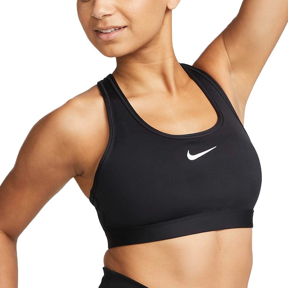 Бра жіночий Nike W NK SWSH MED SPT BRA чорний DX6821-010 изображение 1