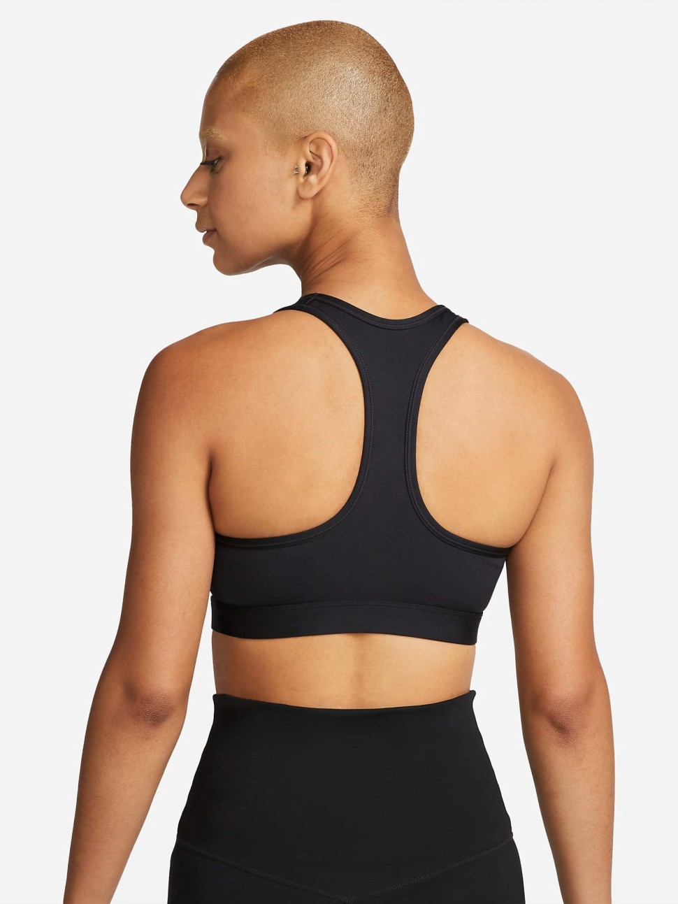 Бра жіночий Nike W NK SWSH MED SPT BRA чорний DX6821-010 — фото 3
