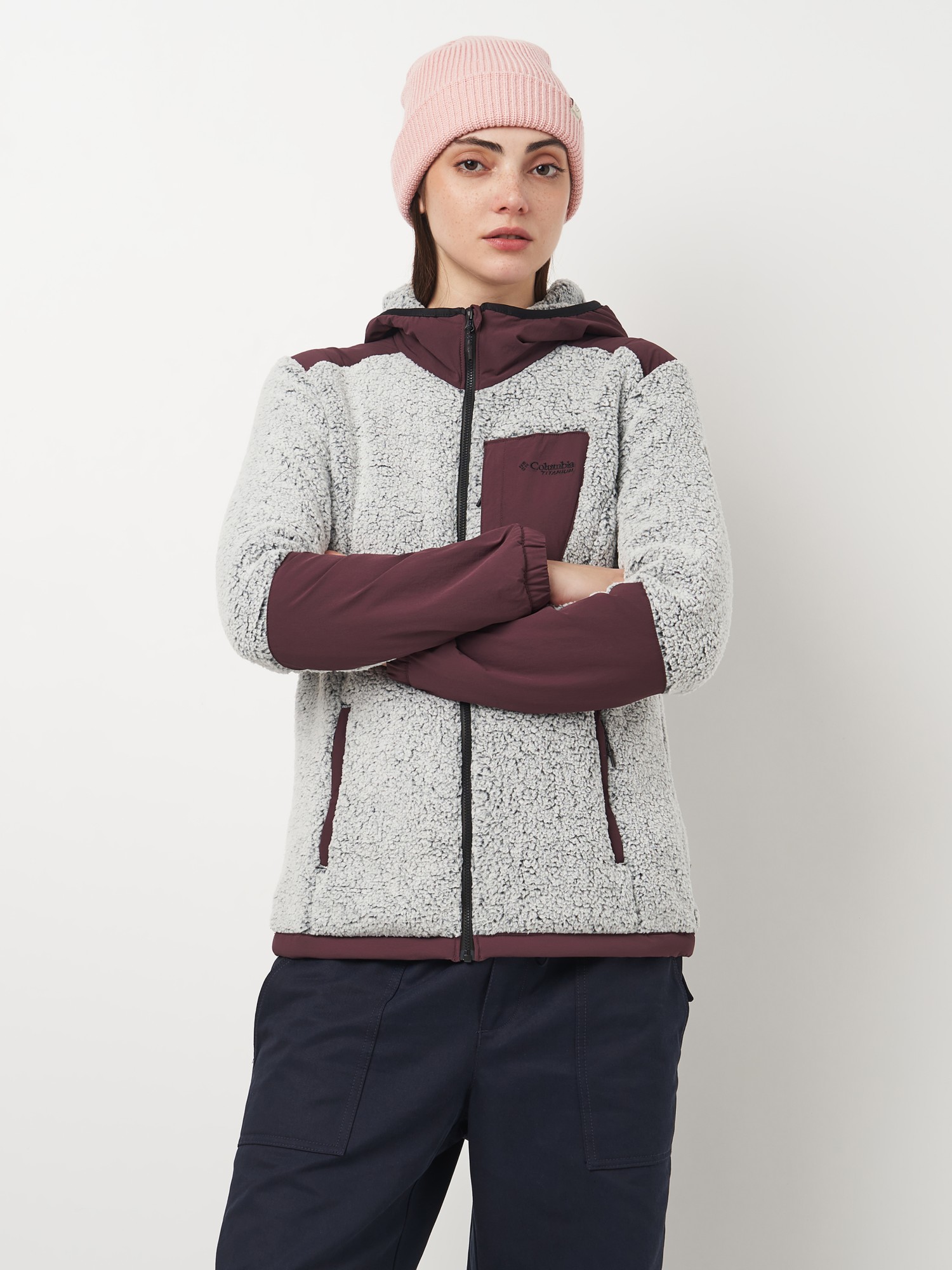 Джемпер жіночий Columbia ARCTIC CREST™ SHERPA FULL ZIP бордовий 2089031-607 изображение 2