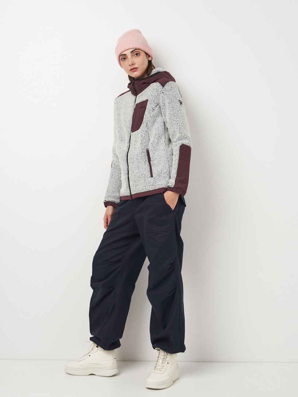 Джемпер жіночий Columbia ARCTIC CREST™ SHERPA FULL ZIP бордовий 2089031-607 — фото 4