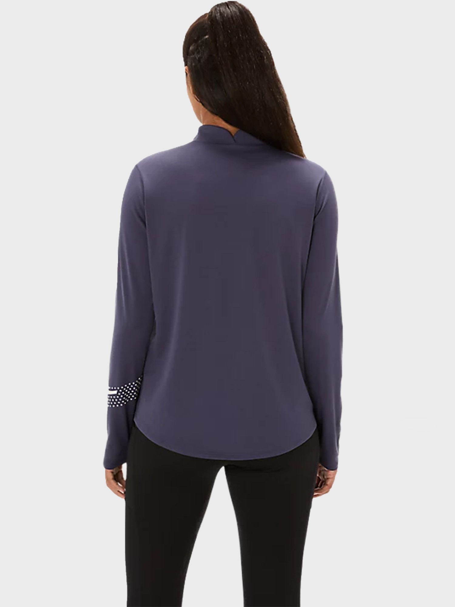 Футболка жіноча Asics ASICS ICON 1/2 ZIP LS TOP фіолетова 2012D175-500 изображение 3