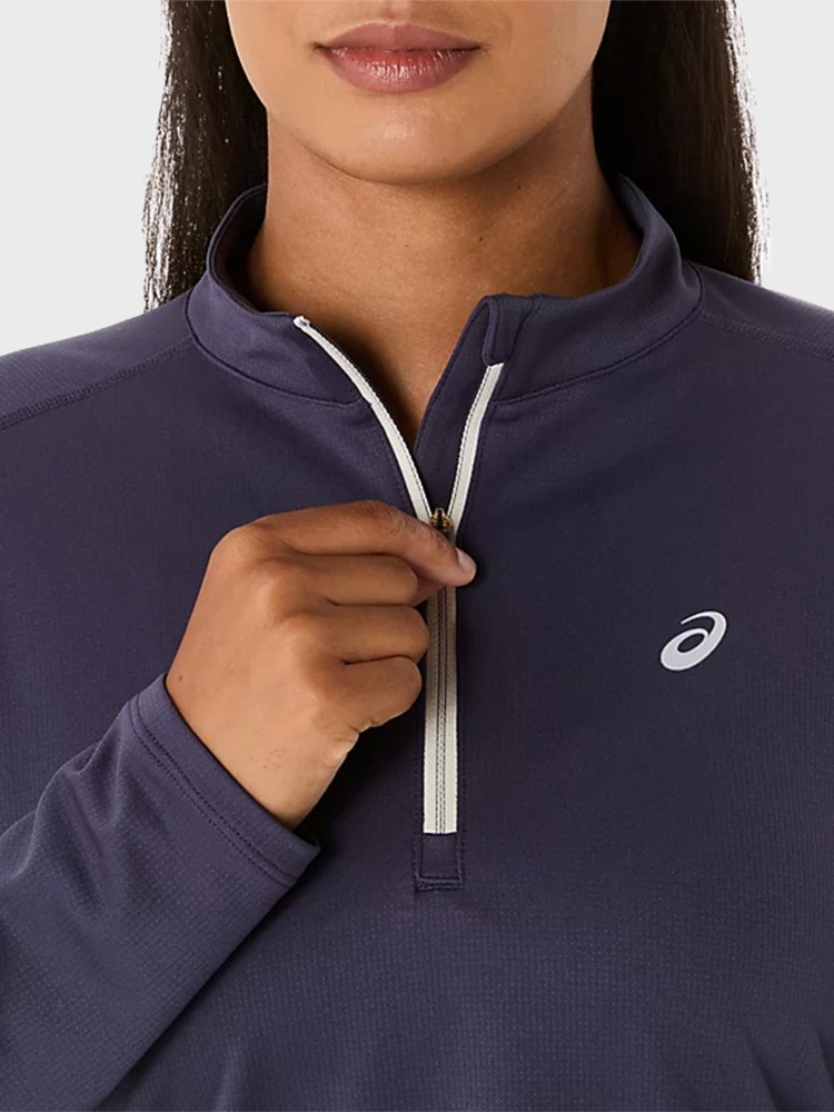 Футболка жіноча Asics ASICS ICON 1/2 ZIP LS TOP фіолетова 2012D175-500 изображение 5