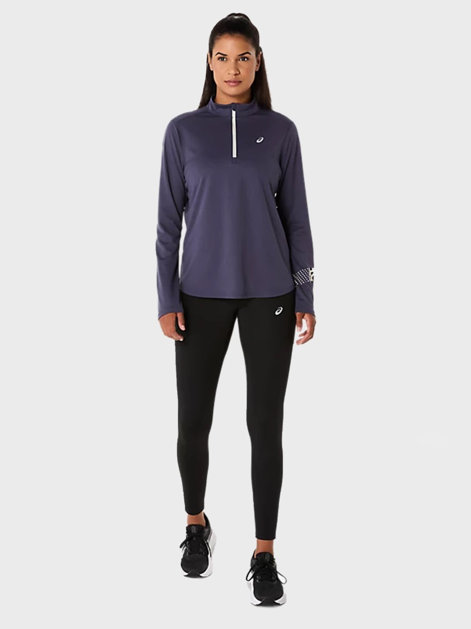 Футболка жіноча Asics ASICS ICON 1/2 ZIP LS TOP фіолетова 2012D175-500 — фото 8