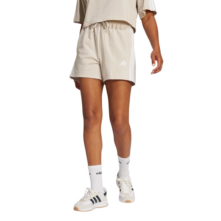 Шорты женские Adidas W 3S SJ SHO бежевые JE1195 изображение 1