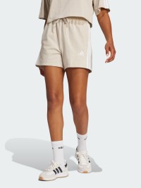 Шорты женские Adidas W 3S SJ SHO бежевые JE1195 изображение 2