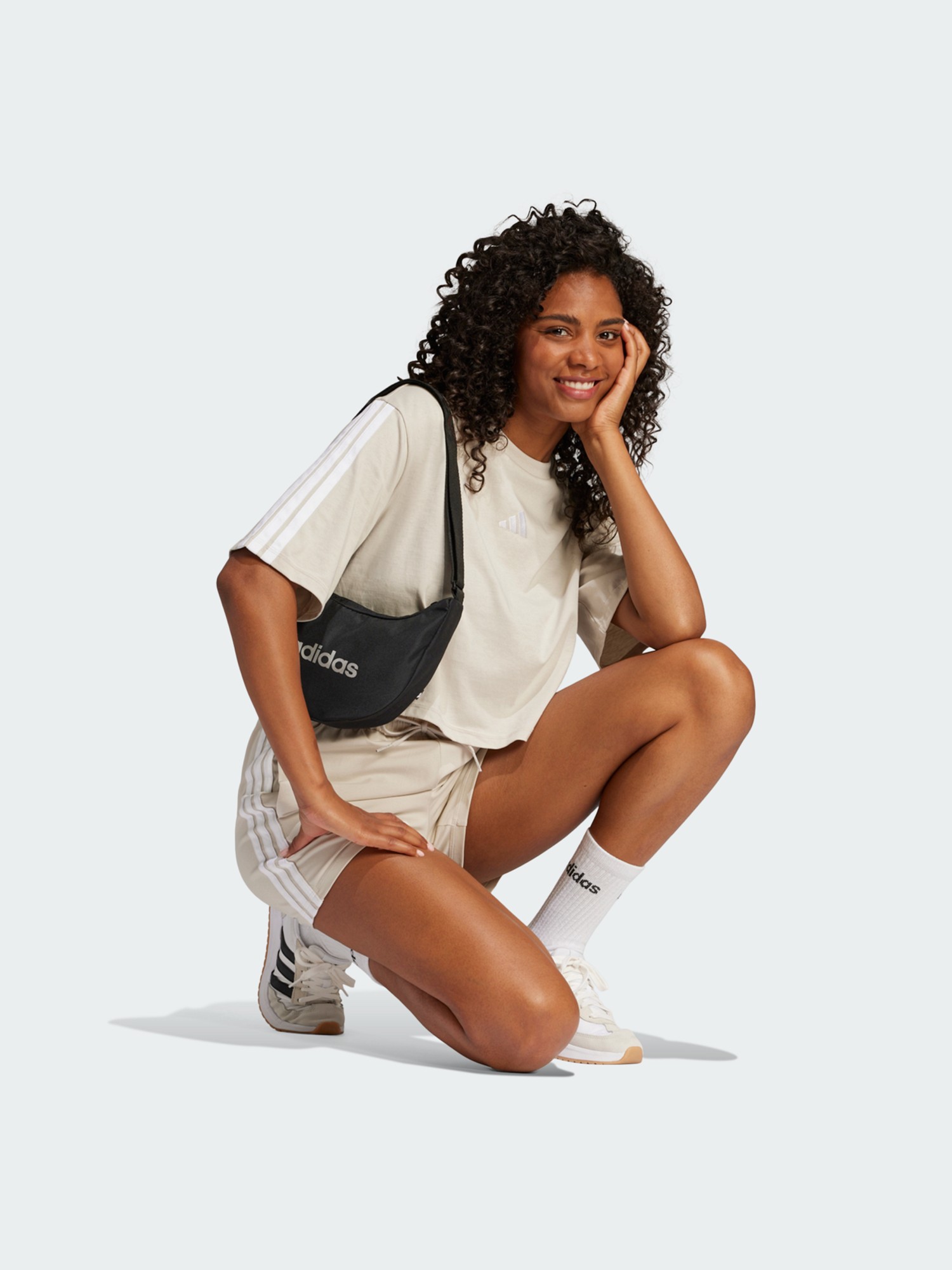 Шорти жіночі Adidas W 3S SJ SHO бежеві JE1195 изображение 6