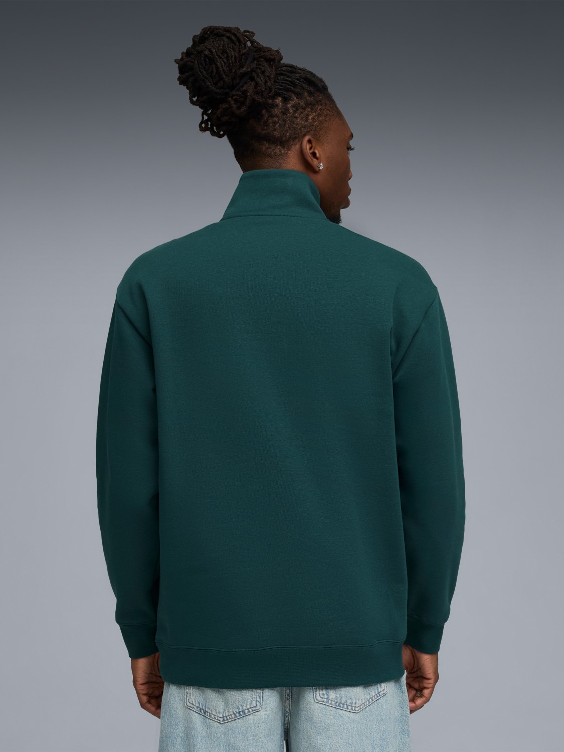 Толстовка мужская Puma CLASS Half Zip Sweater зеленая 68825275 изображение 3