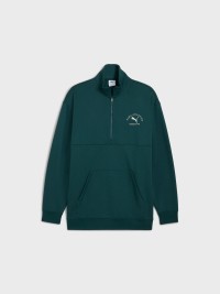Толстовка чоловіча Puma CLASS Half Zip Sweater зелена 68825275 изображение 5