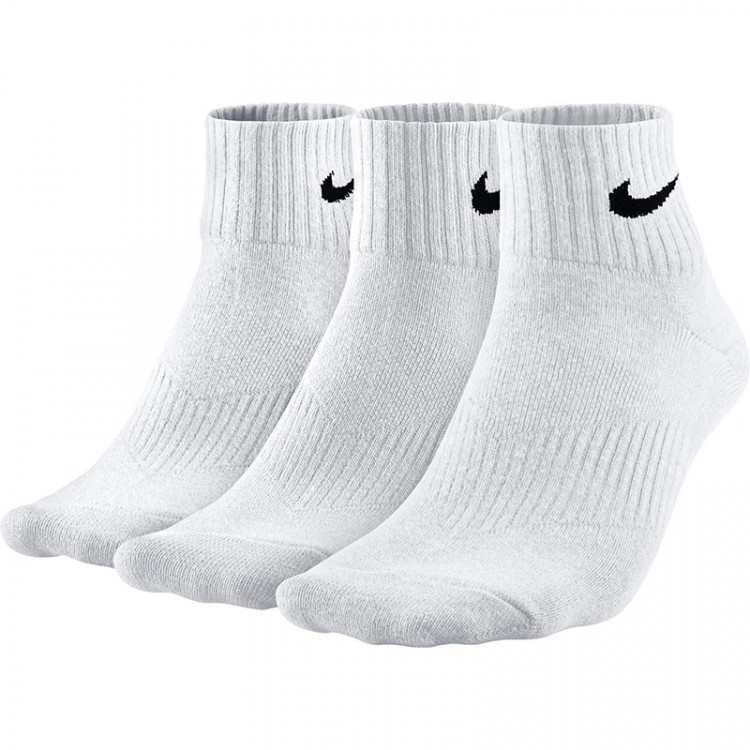 Шкарпетки Nike 3PPK LIGHTWEIGHT QUARTER білі SX4706-101  изображение 1