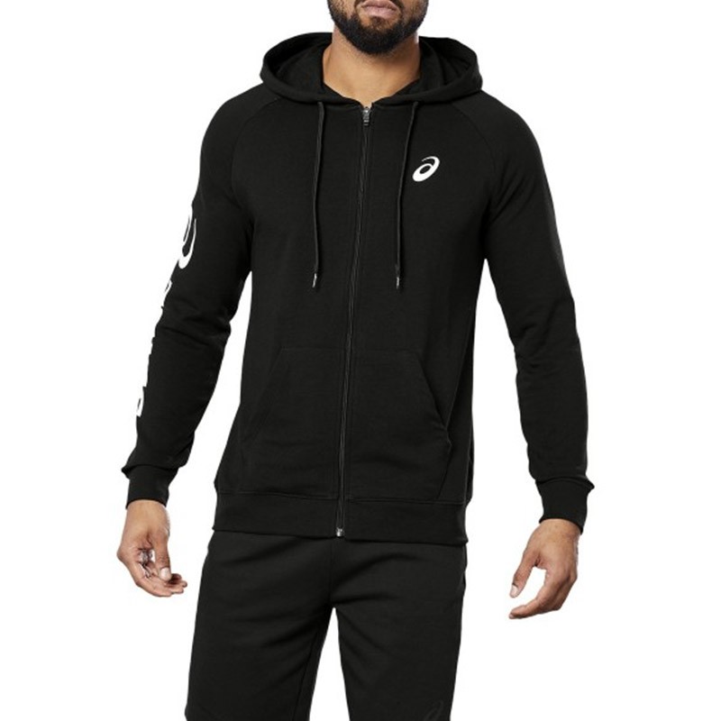 Толстовка чоловіча Asics Big Asics Fz Hoodie чорна 2031A983-001 — фото 3