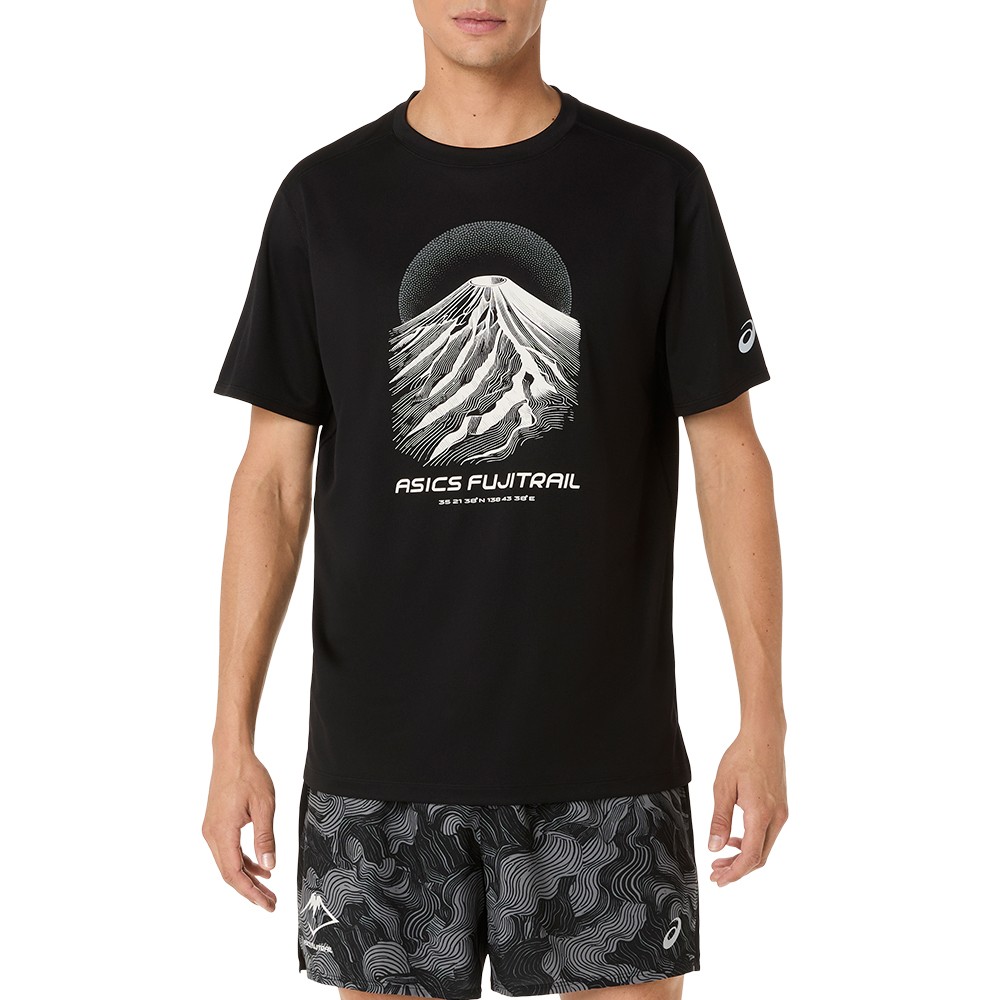 Футболка мужская Asics FUJITRAIL LOGO SS TOP черная 2011D527-001