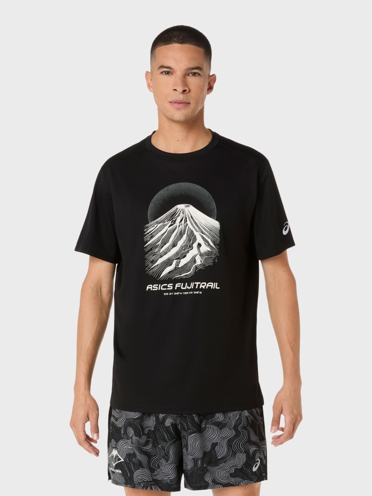 Футболка мужская Asics FUJITRAIL LOGO SS TOP черная 2011D527-001 изображение 2