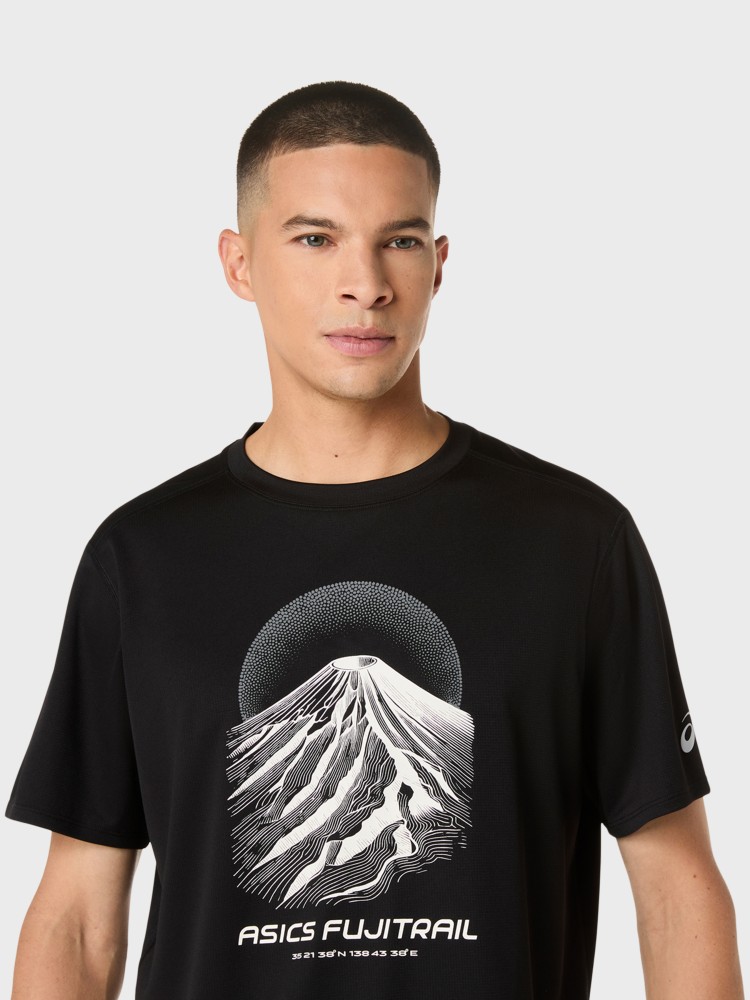 Футболка мужская Asics FUJITRAIL LOGO SS TOP черная 2011D527-001 изображение 5