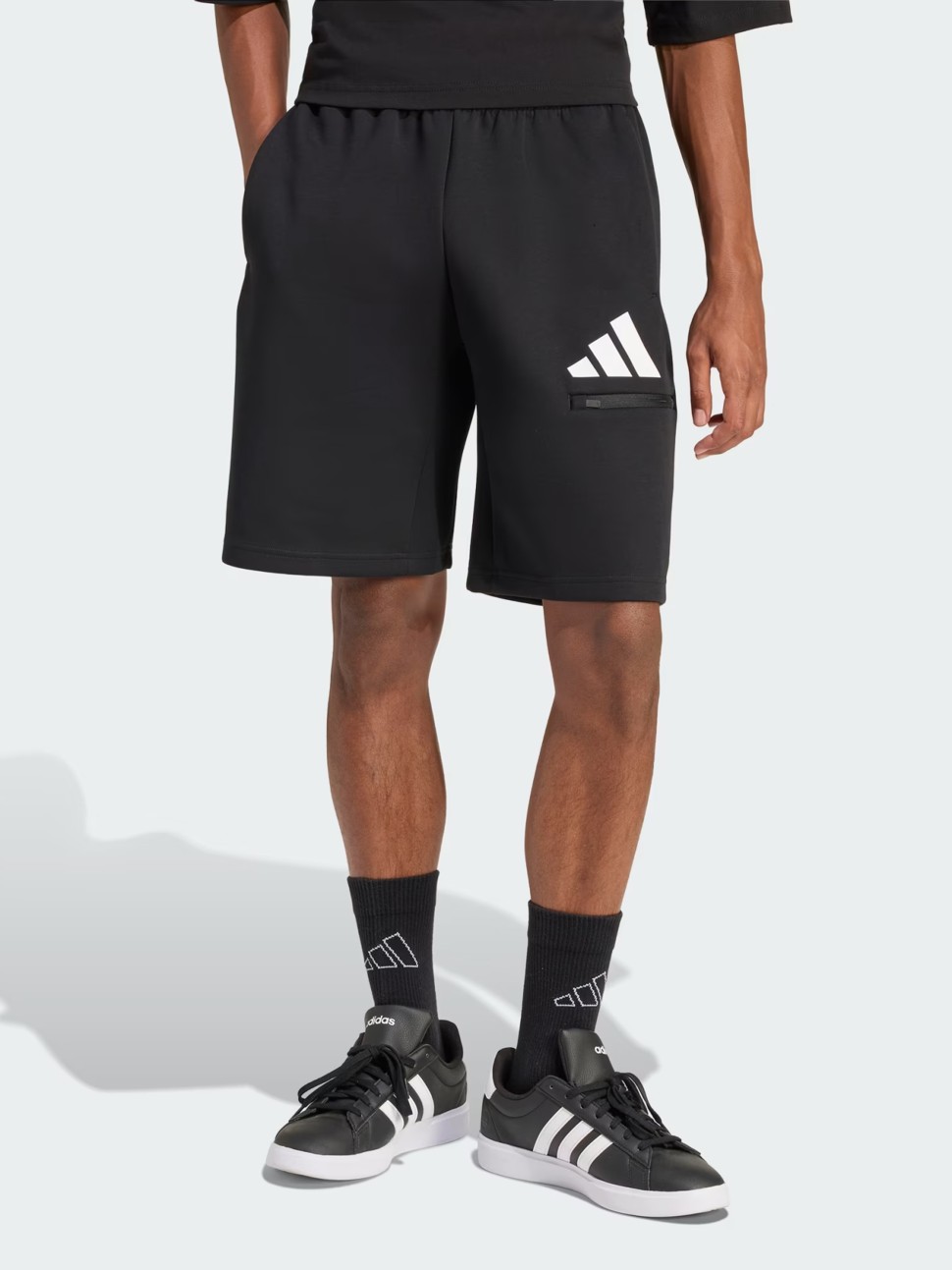 Шорти чоловічі Adidas M FI 3BAR SHO чорні JZ9394 — фото 2