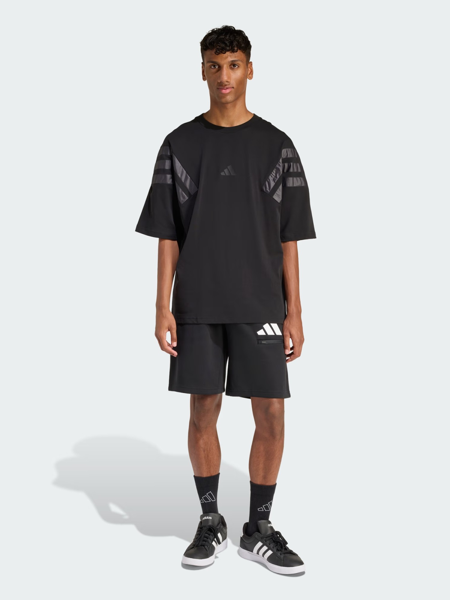 Шорты мужские Adidas M FI 3BAR SHO черные JZ9394 изображение 6