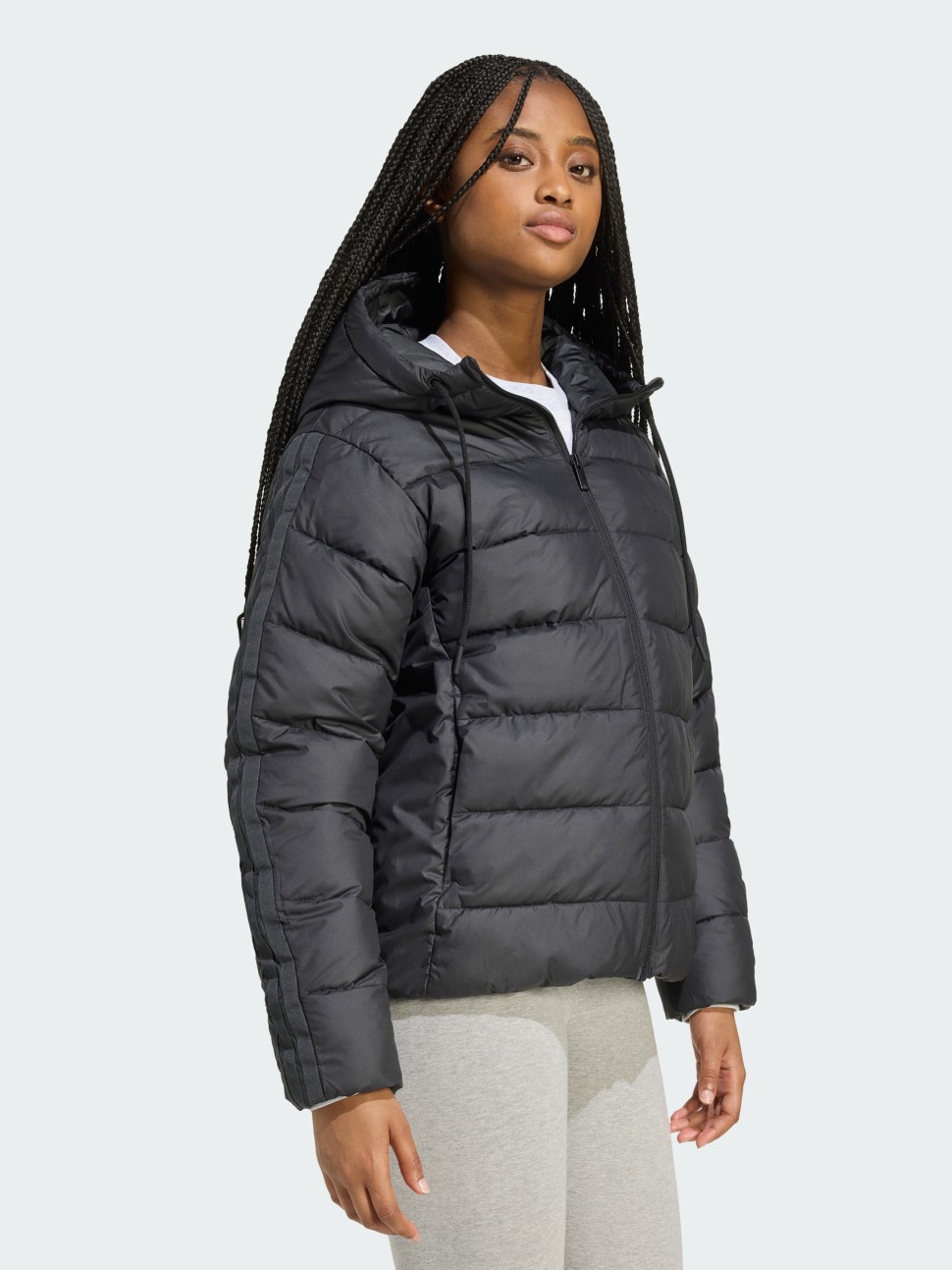 Куртка женская Adidas W ESS 3S SD HD черная JX7814 — фото 3