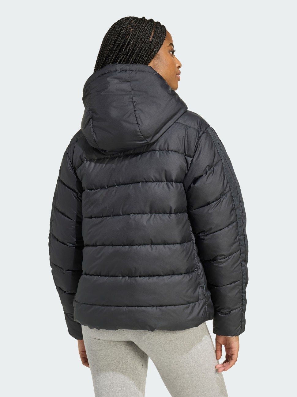 Куртка женская Adidas W ESS 3S SD HD черная JX7814 — фото 4