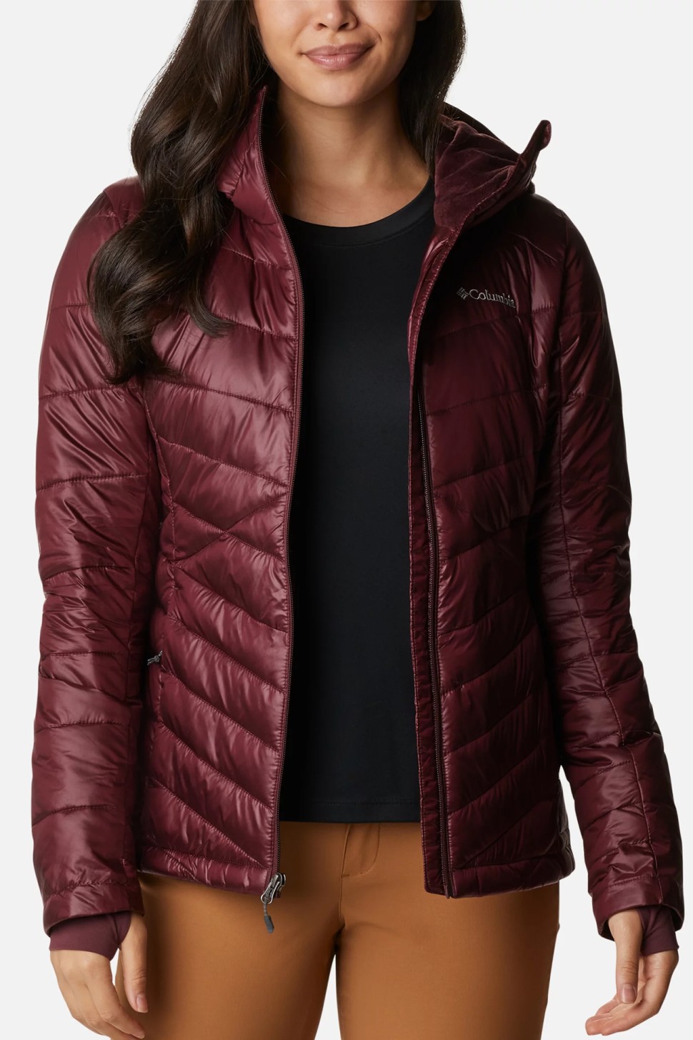 Куртка жіноча Columbia Joy Peak™ Hooded Jacket бордова 1982671-671 — фото 4