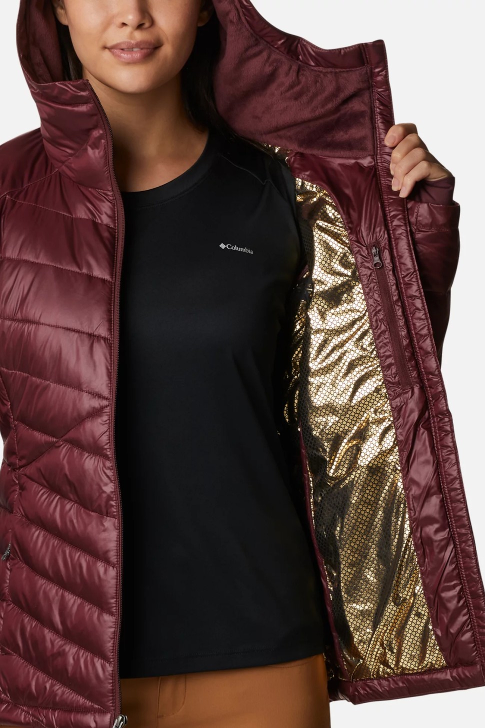 Куртка жіноча Columbia Joy Peak™ Hooded Jacket бордова 1982671-671 — фото 5