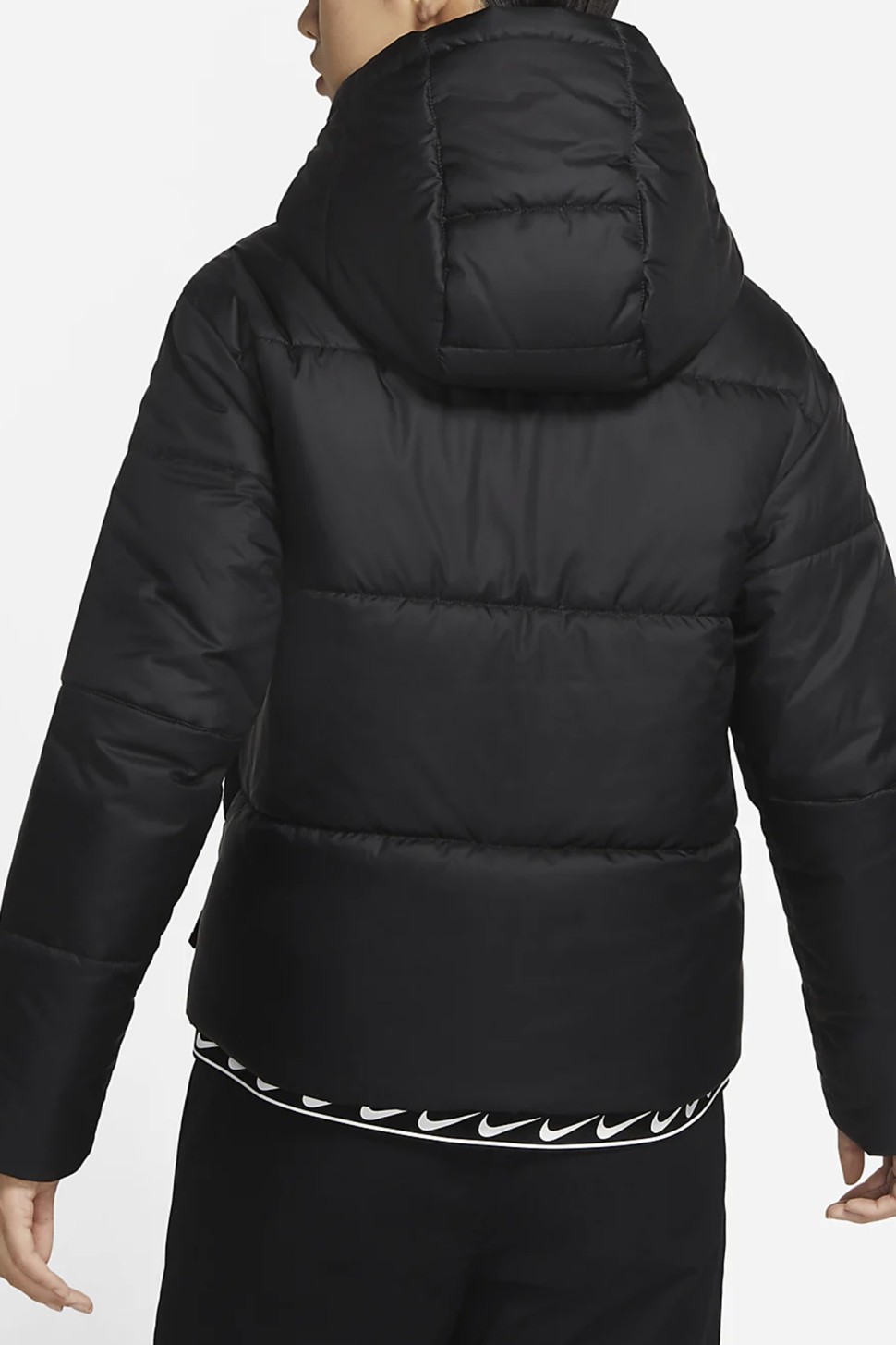 Куртка жіноча Nike W Nsw Tf Rpl Classic Tape Jkt чорна DJ6997-010 — фото 2