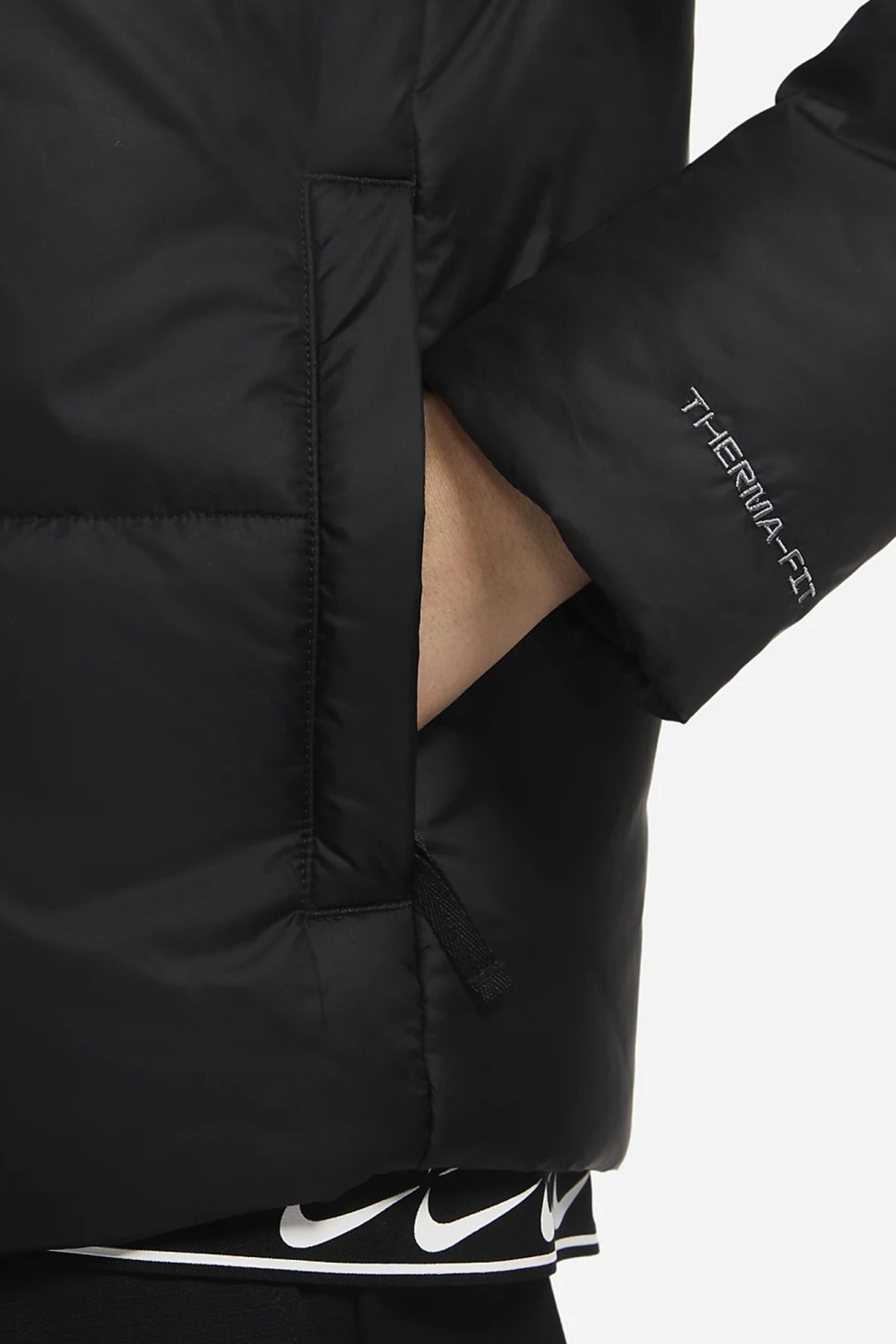 Куртка жіноча Nike W Nsw Tf Rpl Classic Tape Jkt чорна DJ6997-010 — фото 3