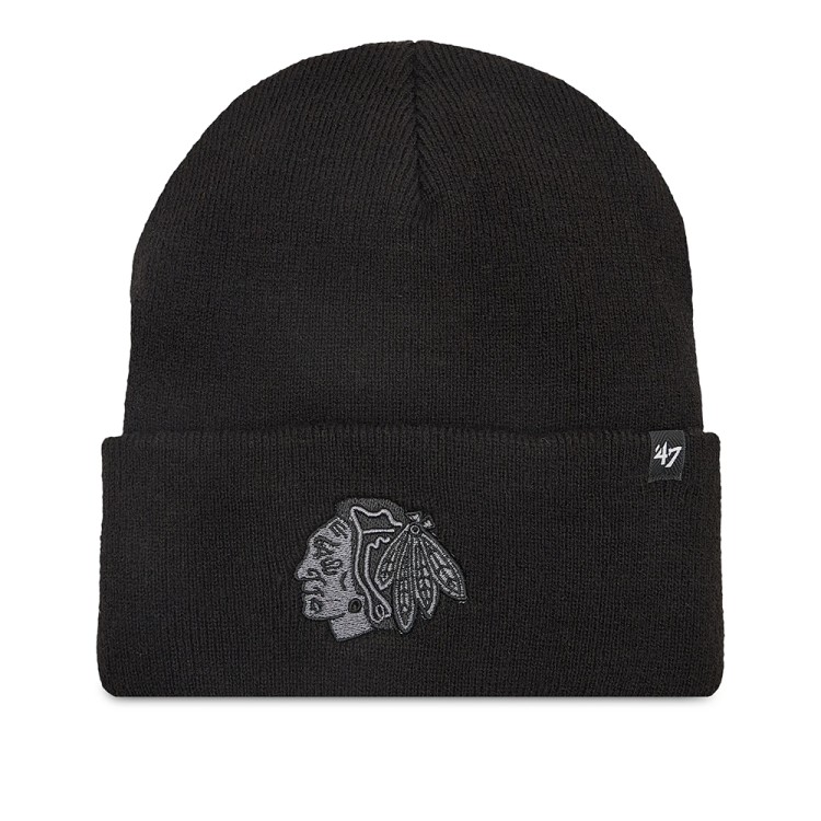 Шапка унисекс 47 Brand NHL CHICAGO BLACKHAWKS HAYMAKE черная H-HYMKR04ACE-BKC