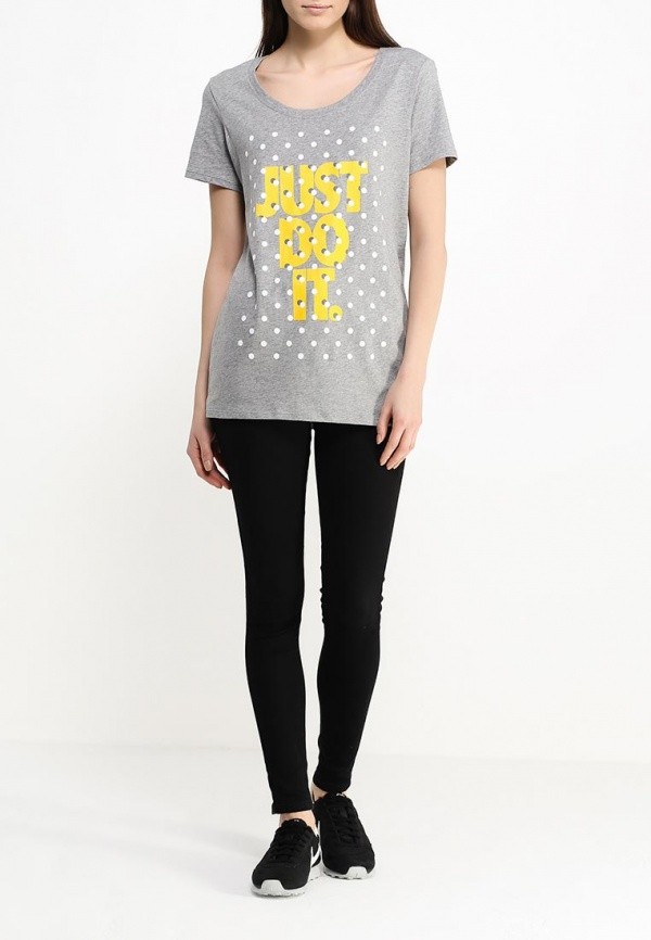 Футболка женская Nike Tee-Bf Shadow Dot Jdi серая 729476-063 изображение 1