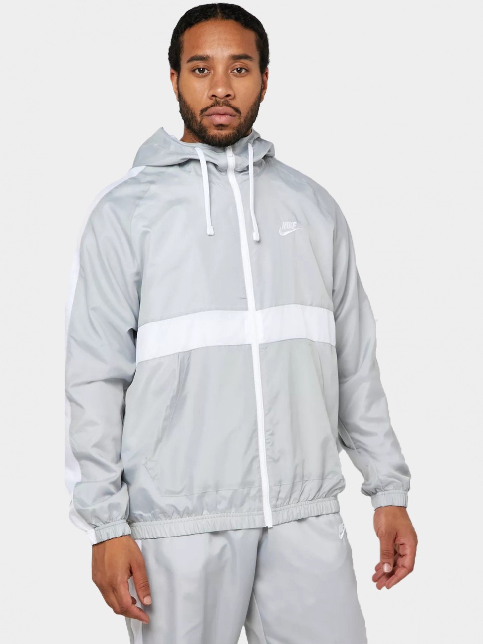 Костюм чоловічий Nike M NK CLUB WVN HD TRK SUIT сірий BV3025-077 — фото 4
