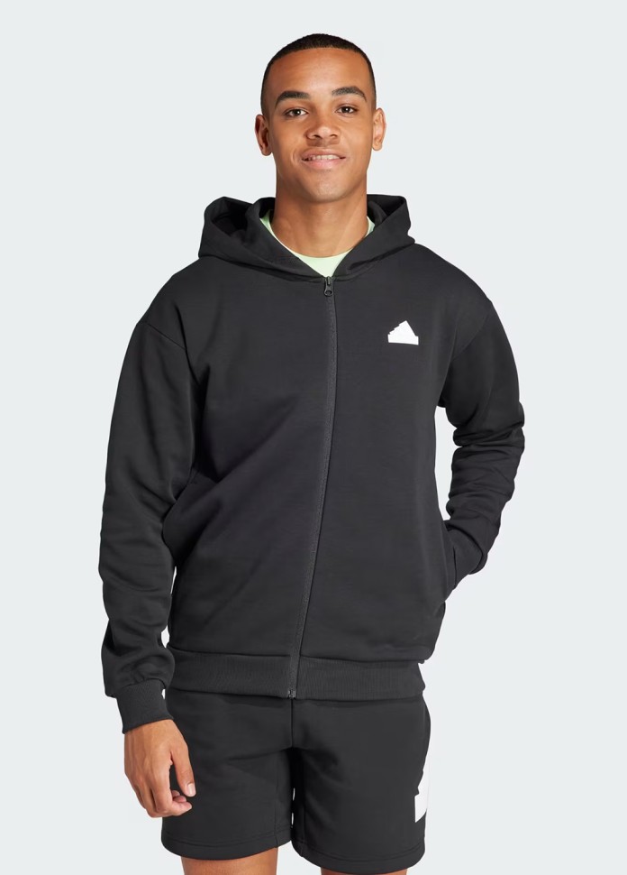 Толстовка мужская Adidas M FI BOS FZ черная IN3305 изображение 2