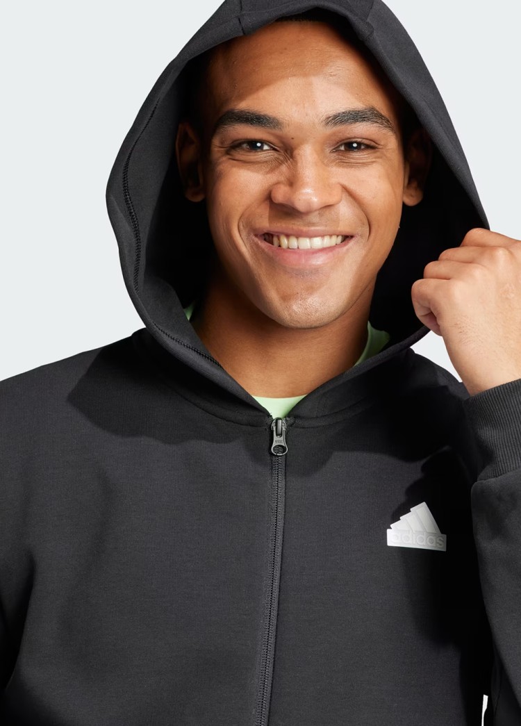 Толстовка мужская Adidas M FI BOS FZ черная IN3305 изображение 5