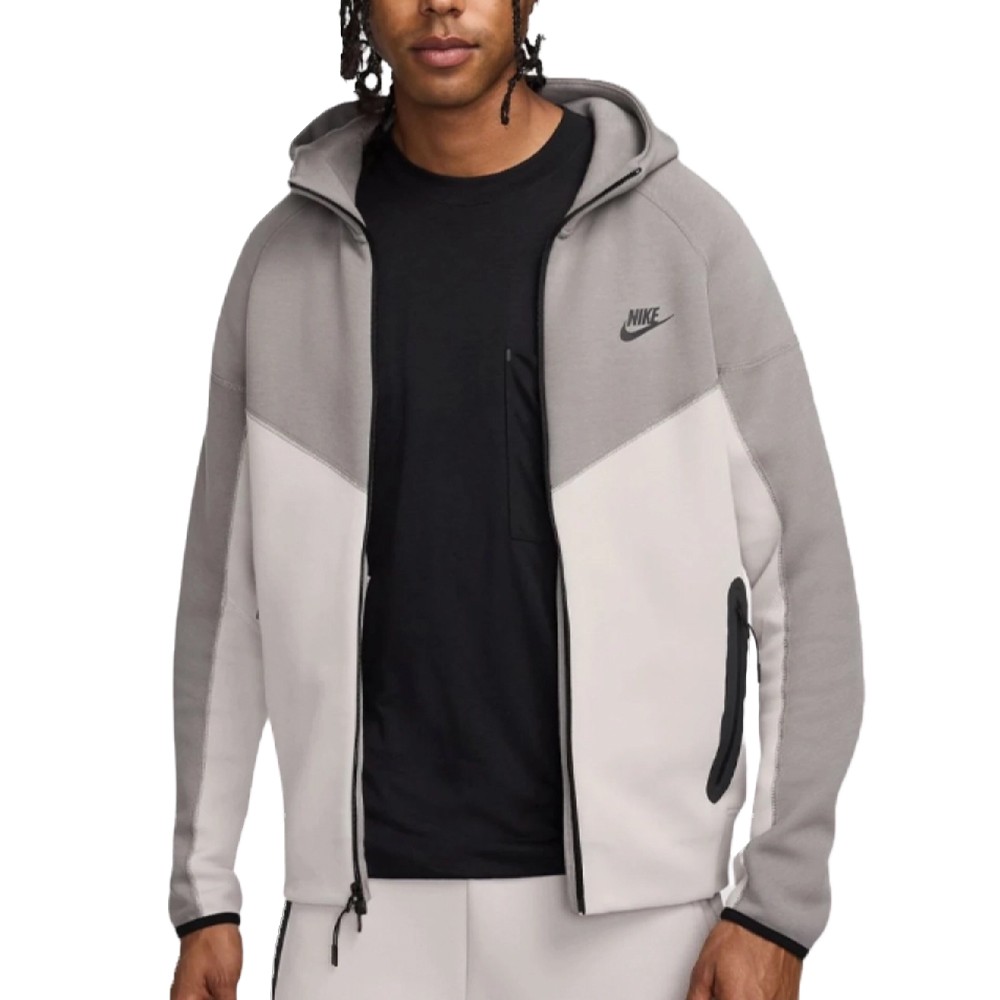 Толстовка мужская Nike M NK TCH FLC FZ WR HOODIE серая FB7921-014 изображение 1