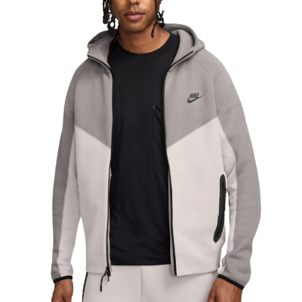 Толстовка чоловіча Nike M NK TCH FLC FZ WR HOODIE сіра FB7921-014 — фото 1