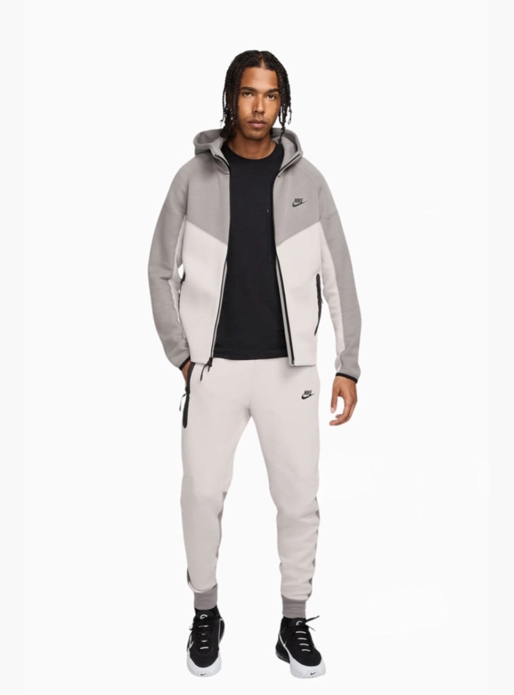 Толстовка мужская Nike M NK TCH FLC FZ WR HOODIE серая FB7921-014 изображение 5