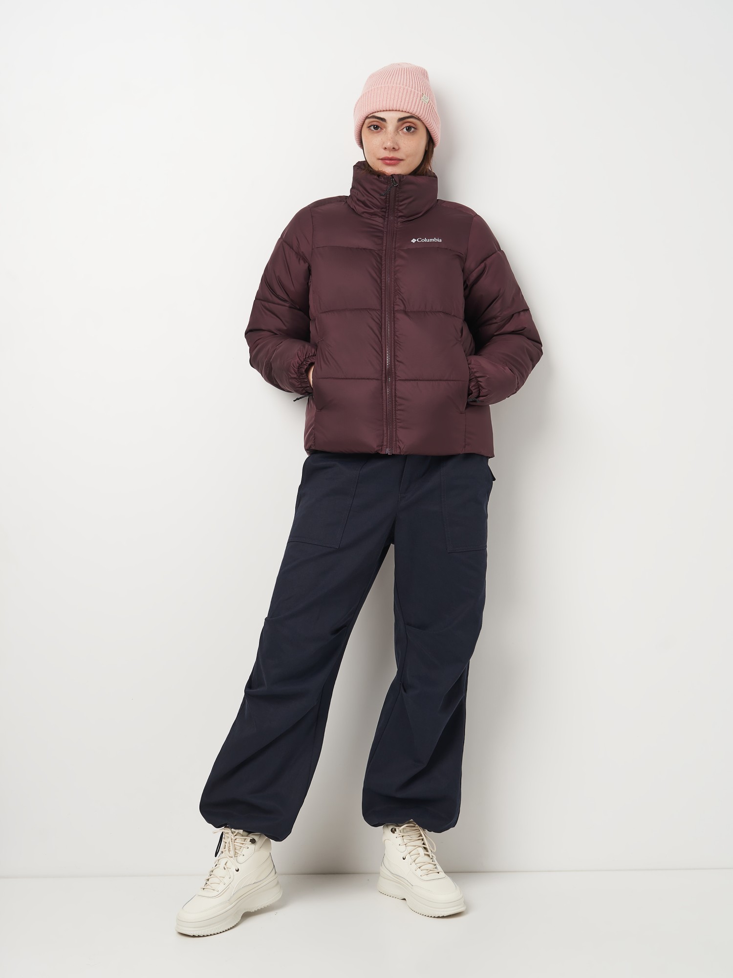Куртка женская Columbia Puffect II Full Zip Jacket бордовая 2090291-607 изображение 4