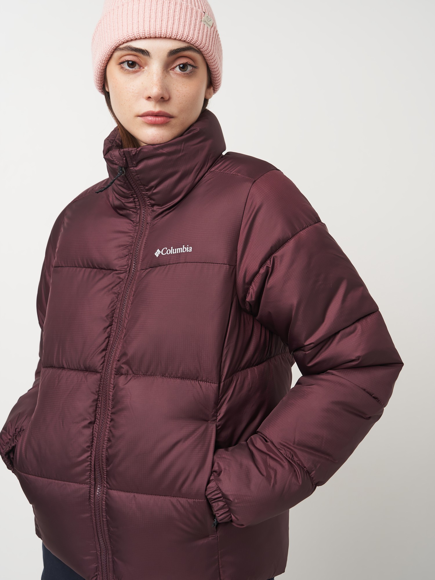 Куртка женская Columbia Puffect II Full Zip Jacket бордовая 2090291-607 изображение 5