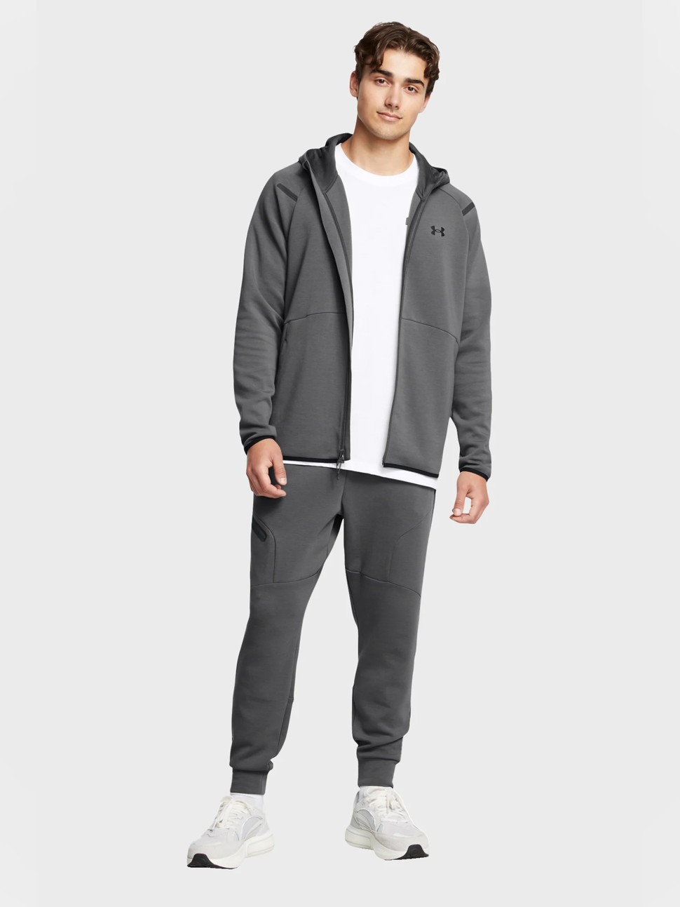 Штани чоловічі Under Armour UA Unstoppable Flc Jgr EU сірі 1389353-025 — фото 4