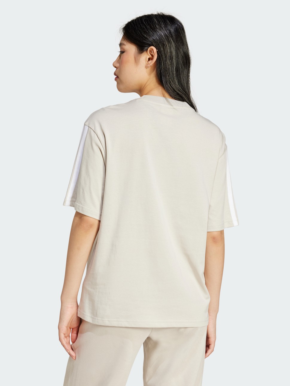 Футболка жіноча Adidas W 3S SJ BF T бежева JE1219 — фото 3