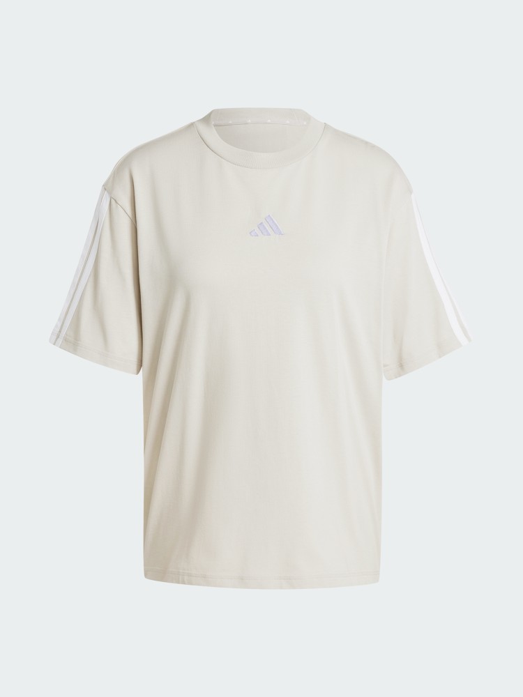 Футболка женская Adidas W 3S SJ BF T бежевая JE1219 изображение 7