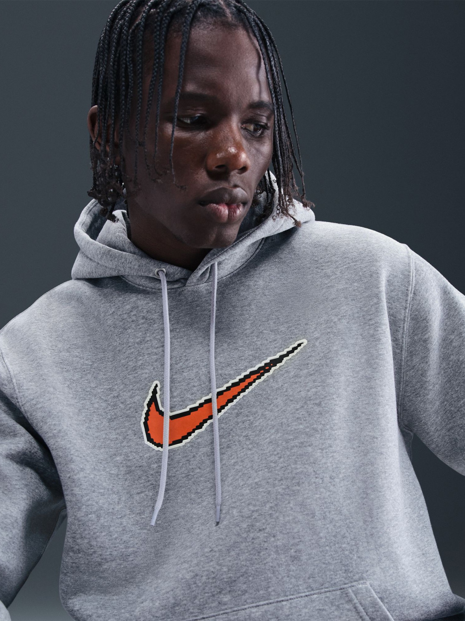 Толстовка мужская Nike M NK CLUB BB HDY NEO VARSITY серая HV0854-063 изображение 4