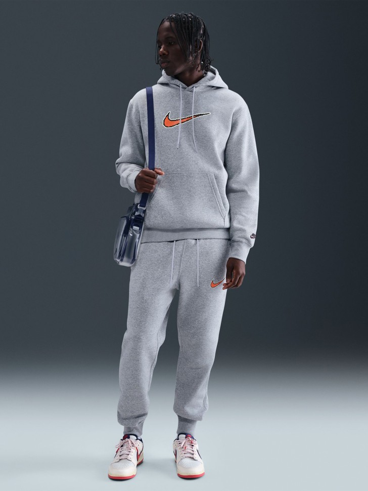 Толстовка чоловіча Nike M NK CLUB BB HDY NEO VARSITY сіра HV0854-063 изображение 5