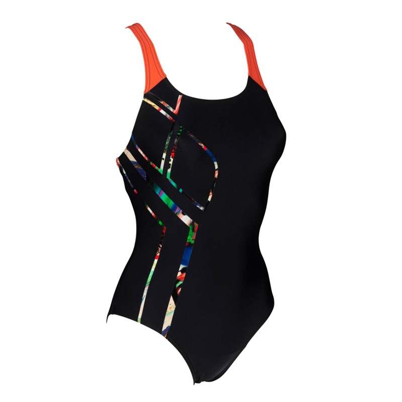 Жіночий купальник Arena W Summer Colors Swim Pro Back чорний 004168-540  изображение 1