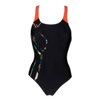 Жіночий купальник Arena W Summer Colors Swim Pro Back чорний 004168-540  изображение 2