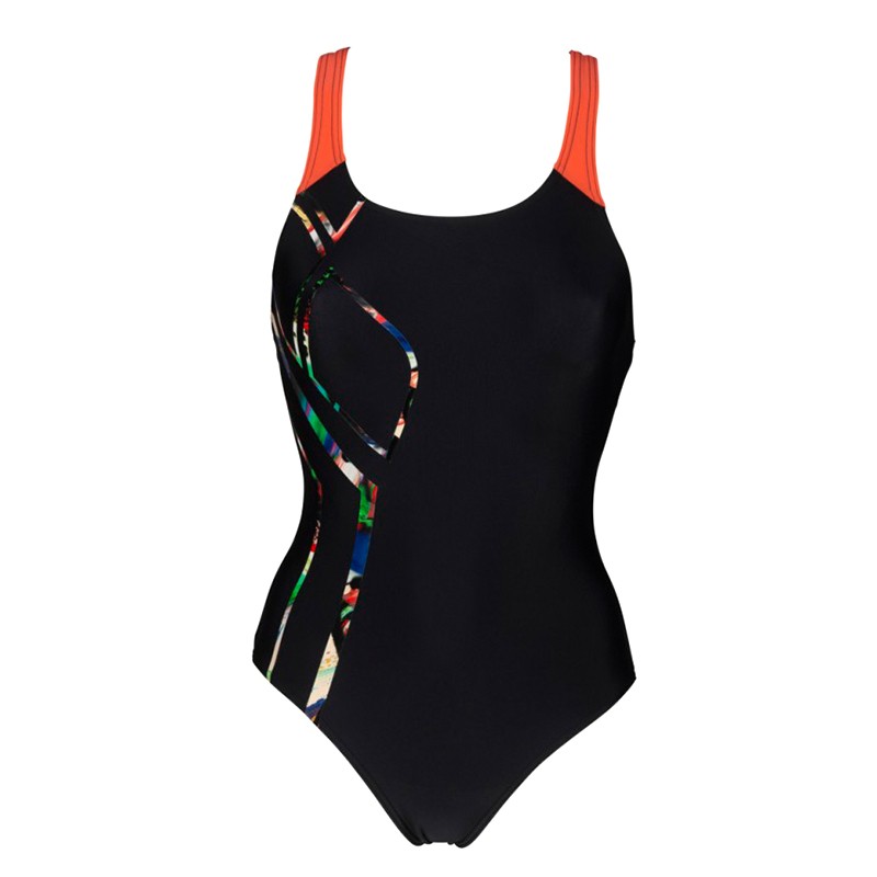 Жіночий купальник Arena W Summer Colors Swim Pro Back чорний 004168-540  изображение 2