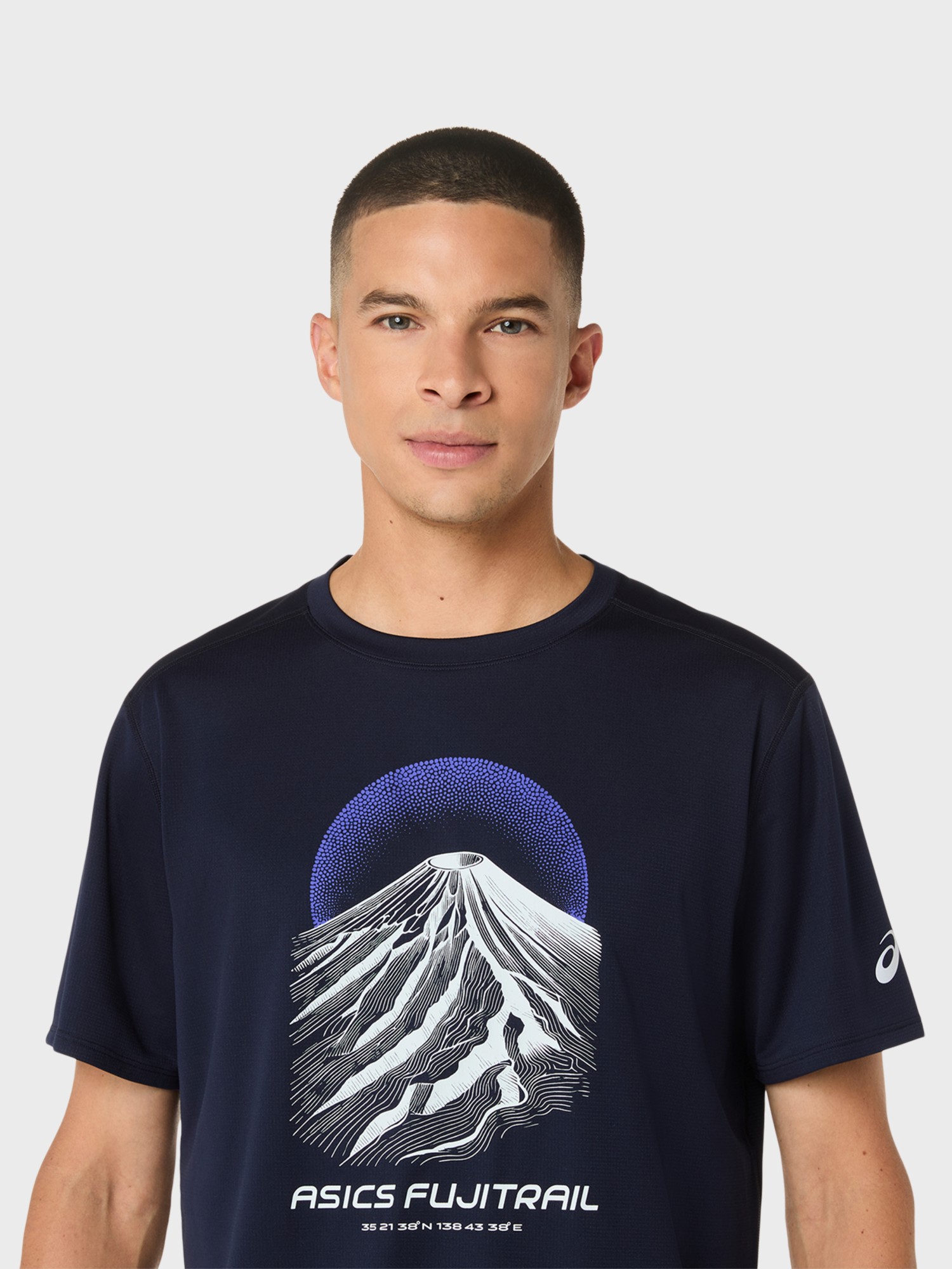 Футболка чоловіча Asics FUJITRAIL LOGO SS TOP темно-синя 2011D527-400 изображение 5