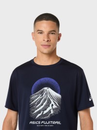 Футболка чоловіча Asics FUJITRAIL LOGO SS TOP темно-синя 2011D527-400 изображение 5