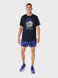 Футболка чоловіча Asics FUJITRAIL LOGO SS TOP темно-синя 2011D527-400 изображение 7