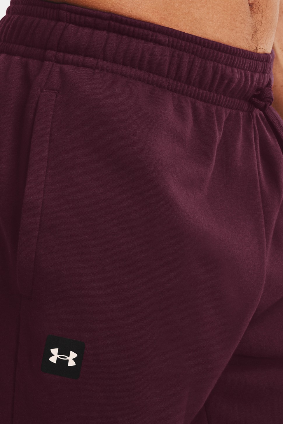 Чоловічі штани Under Armour Ua Rival Fleece Joggers бордові 1357128-600 — фото 5