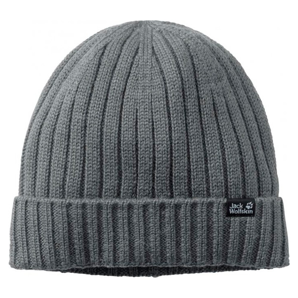 Шапка Jack Wolfskin Stormlock Rip Knit Cap серая 1907121-6110 изображение 1