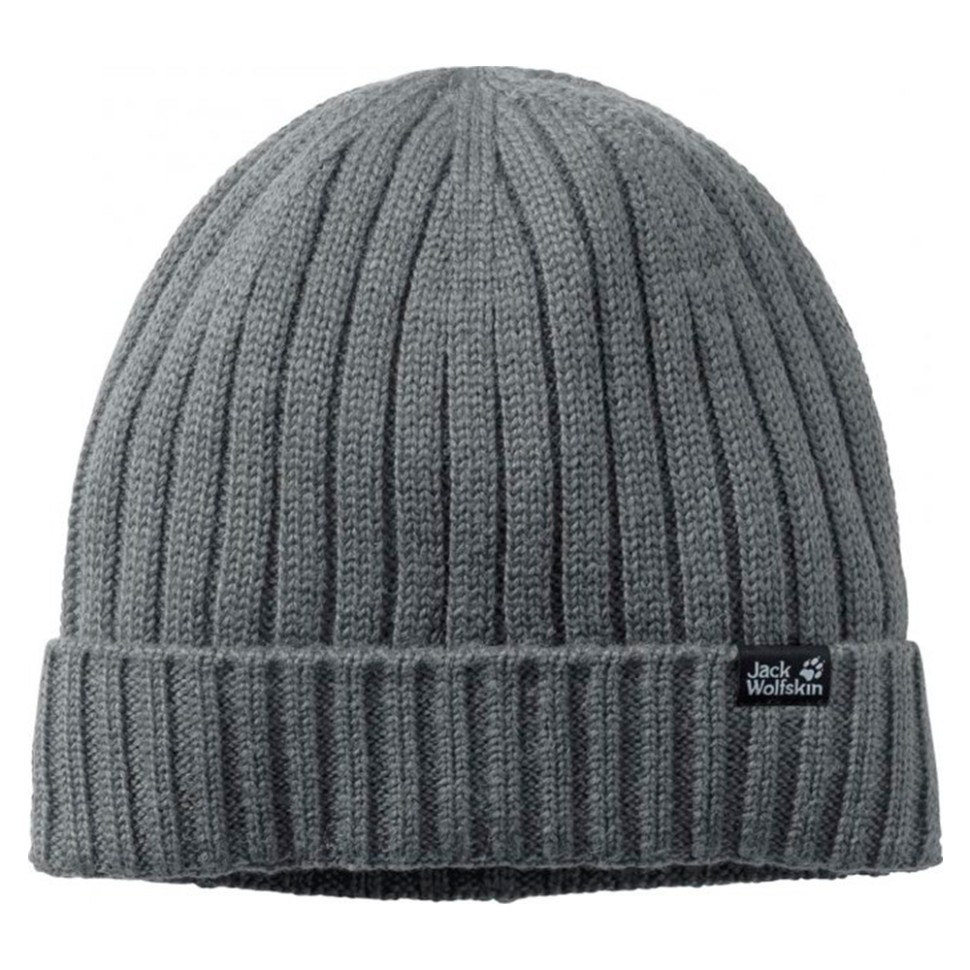 Шапка  Jack Wolfskin Stormlock Rip Knit Cap сіра 1907121-6110 — фото 1